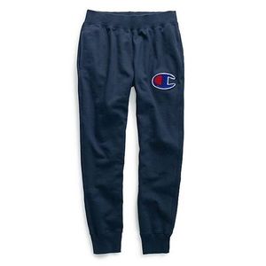 CHAMPION navy joggers reverse weave